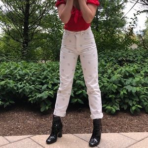 MISBHV White Monogram Denim Jeans